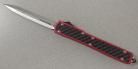 Special 10" Red Carbon D/A OTF Automatic Knife Satin Dagger