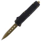 Sprinter Black D/A OTF Automatic Knife Gold Dagger Damascus