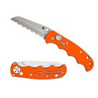 Spyderco Autonomy Orange Automatic Knife Sheepsfoot Serrated