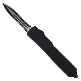 Storm Trooper Black D/A OTF Automatic Knife Black Dagger Serrated