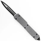 Checkered Flag D/A OTF Automatic Knife Two Tone Dagger