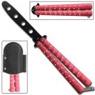 Studded Trainer Practice Butterfly Knife Pink