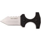 Tac Force Push Dagger Neck Knife Silver