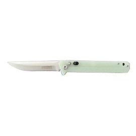 Tactical EDC Automatic Knife Safety Lock G-10 Handle Jade Clip Point