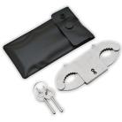 Takedown Gear Real Thumbcuffs Silver Double Lock