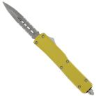 Tarantula Yellow D/A OTF Automatic Knife Dagger Serrated 8.50"