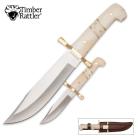 Timber Rattler Camel Bone Bowie Knife Set