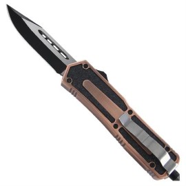 Titan Antique Copper D/A OTF Automatic Knife Black Drop Point