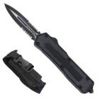 Titan Black D/A OTF Black Serrated Dagger Automatic Knife