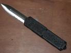 Titan Black Handle D/A Double Blade Serrated OTF Automatic Knife