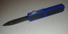 Titan Blue Carbon Fiber D/A OTF Automatic Knife Black Dagger