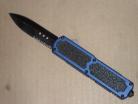 Titan Blue OTF D/A Black Serrated Double Edge Automatic Knife