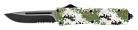 Titan Digital Camo D/A OTF Automatic Knife Black Drop Serrated