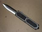 Titan Gun Metal Gray D/A OTF Satin Dagger Automatic Knife