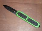 Titan D/A Out The Front OTF Automatic Knife Neon Green Silver Blade