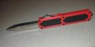 Titan Red Carbon Fiber D/A OTF Automatic Knife Satin Dagger