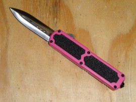 Titan Switchblade D/A OTF Pink Automatic Knife Satin Dagger