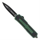 8.5" Titan Tactical Green D/A OTF Automatic Knife Black Spear Point