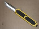 Titan Yellow D/A OTF Automatic Knife - Satin Tanto Plain