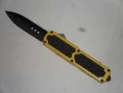 Titan Yellow D/A OTF Black Dagger Automatic Knife