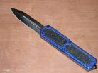 Titan Blue D/A OTF Automatic Knife Satin Double Edge