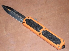 Titan Orange D/A OTF Automatic Knife Satin Double