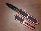 Titan Red D/A OTF Automatic Knife Black Double Edge