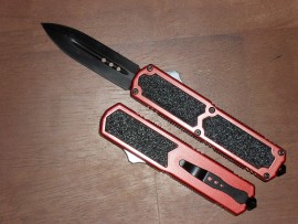Titan Red D/A OTF Automatic Knife Black Double Edge