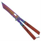 Titanium Wood Balisong Butterfly Knife Tanto