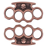 Vampire Skull Brass Knuckles Paperweight Copper