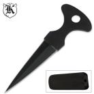 Wallet Knife Push Dagger Black With Sheath