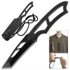 Warrior Black Tactics Tanto Full Tang Neck Knife