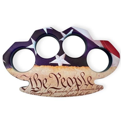 "We The People" Brass Knuckles Paper Weight