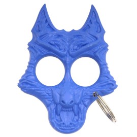 Werewolf Self Defense Knuckle Keychain Blue