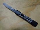 AKC Concord 8" Black Skulls OTF Automatic Knife Black Flat Grind