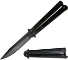 Tactical Black Heavy Duty Butterfly Knife - (3.5