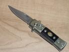 black mini duck spring action knife