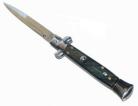 old stock dark green metalic switchblade stiletto knife