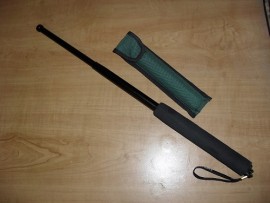 19.5" foam handled baton with green sheath bat666