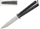 Twister Heavy Black Folding Butterfly Knife