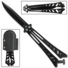 Black Flick Balisong Folding Butterfly Knife