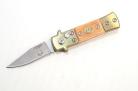 light wood automatic mini flick duck knife 6400