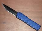 Lightning Blue D/A Otf Automatic Knife Plain Black Blade