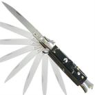 milano stiletto black marble switchblade knife a150cl