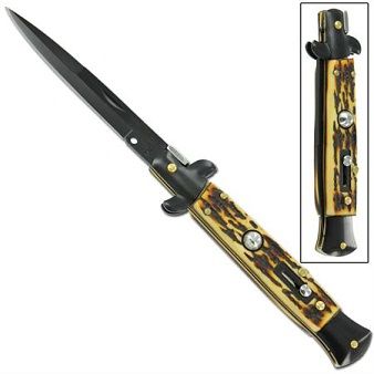 Best Value Black Stag Milano Stiletto Automatic Knife (8.5" Overall)