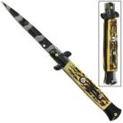 milano switchblade stiletto urban camo stag knife a150fu