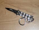 silver keychain butterfly knife 1601slvr
