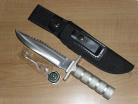 silver survival hunting knife s881
