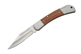 woodsman wood handled liner lock pocket knife 211164