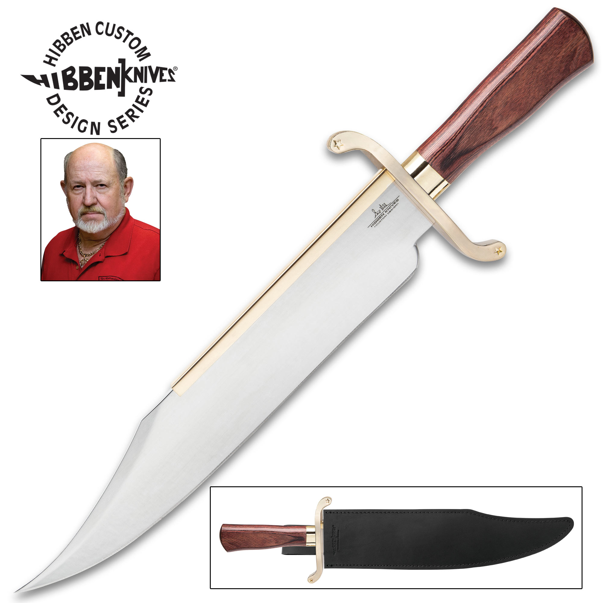 Gil Hibben Old West Bowie Knife Bloodwood Edition